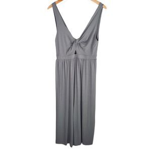 ANTHROPOLOGIE ANAMA Twist Front Olive Green Jumpsuit Size Medium